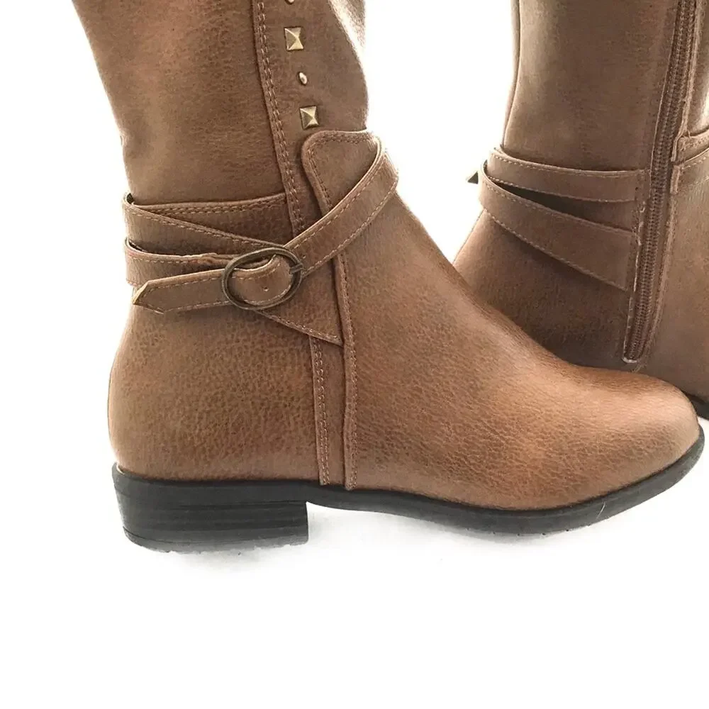 Rialto Riding Boot Women's Ferrell R7741 Cognac Round Toe Over the Knee size 5 M